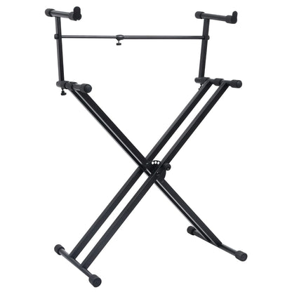 Double Braced Keyboard Stand X-Frame Black