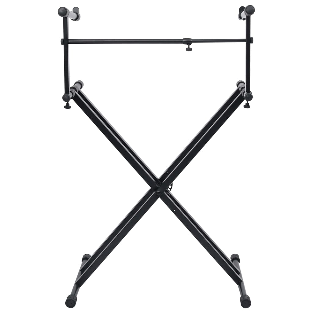 Double Braced Keyboard Stand X-Frame Black