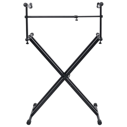 Double Braced Keyboard Stand X-Frame Black