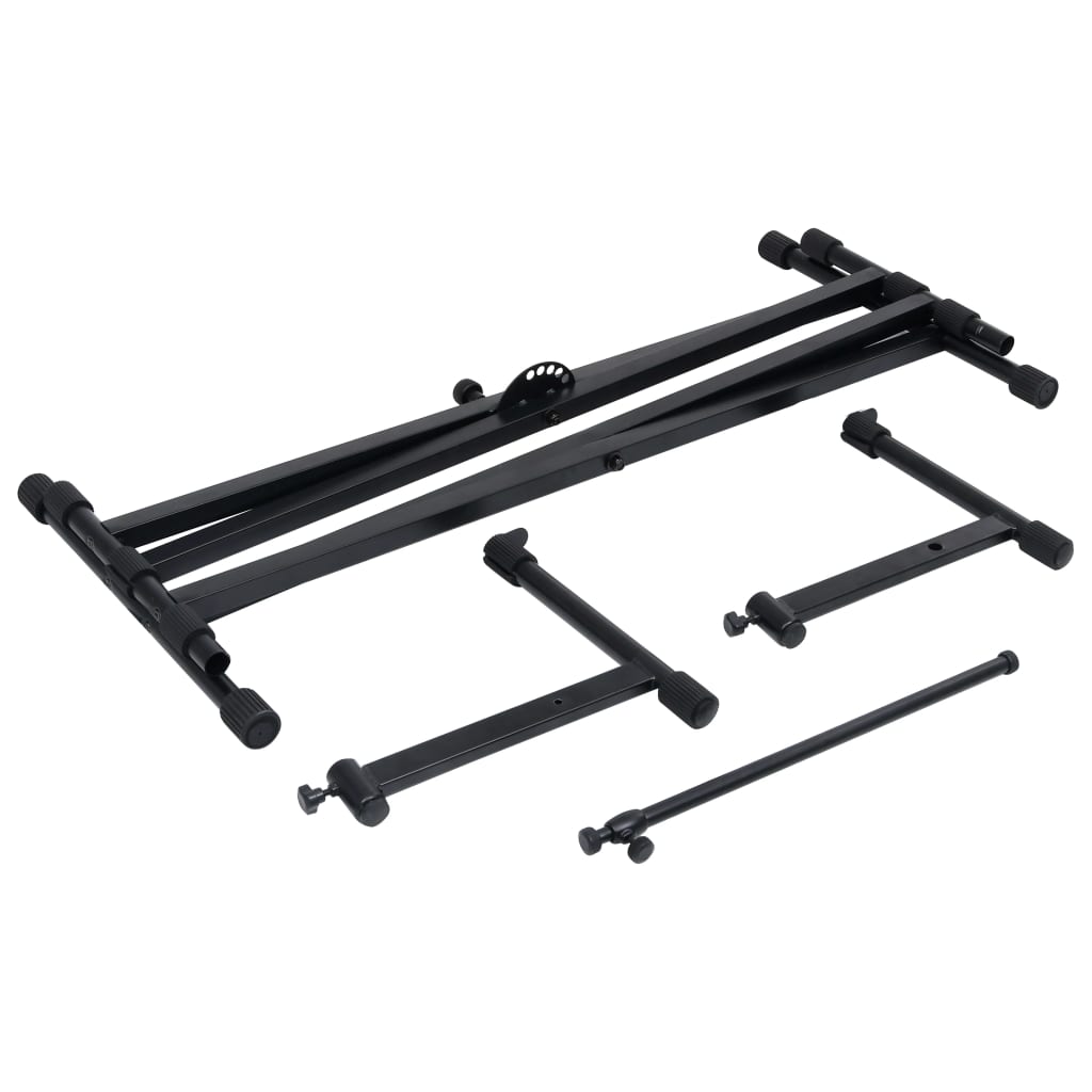 Double Braced Keyboard Stand X-Frame Black