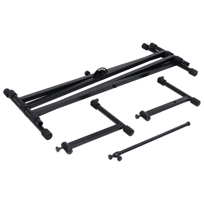 Double Braced Keyboard Stand X-Frame Black