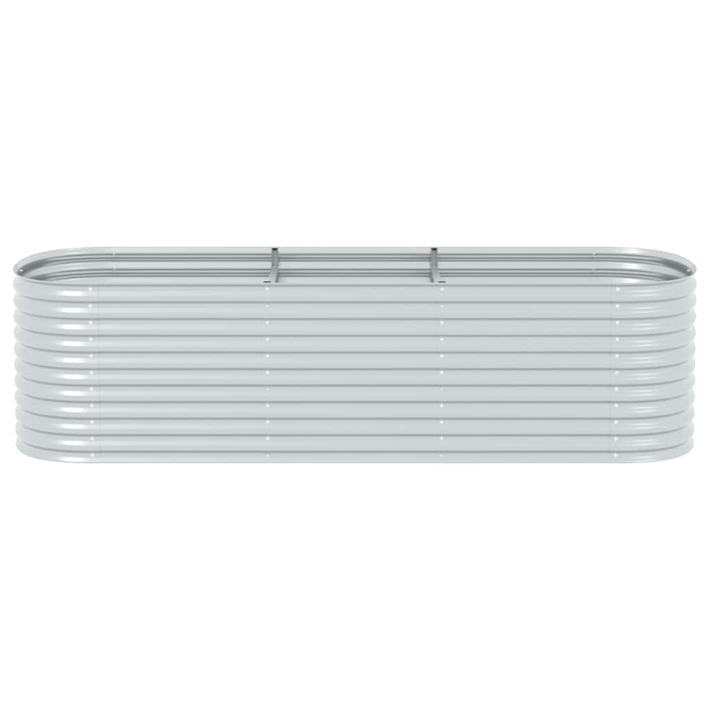 Garden Raised Bed | Silver | Galvanised Steel | 320 x 80 x 81 cm