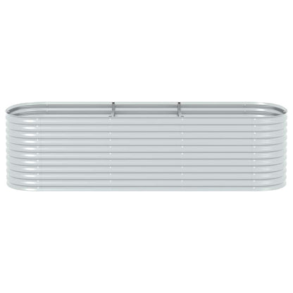 Garden Raised Bed | Silver | Galvanised Steel | 320 x 80 x 81 cm