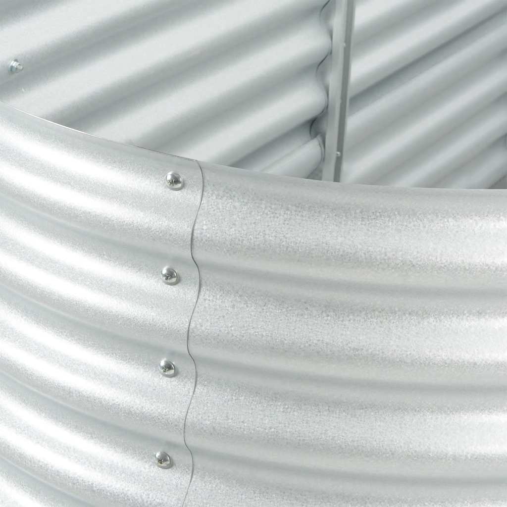 Garden Raised Bed | Silver | Galvanised Steel | 320 x 80 x 81 cm