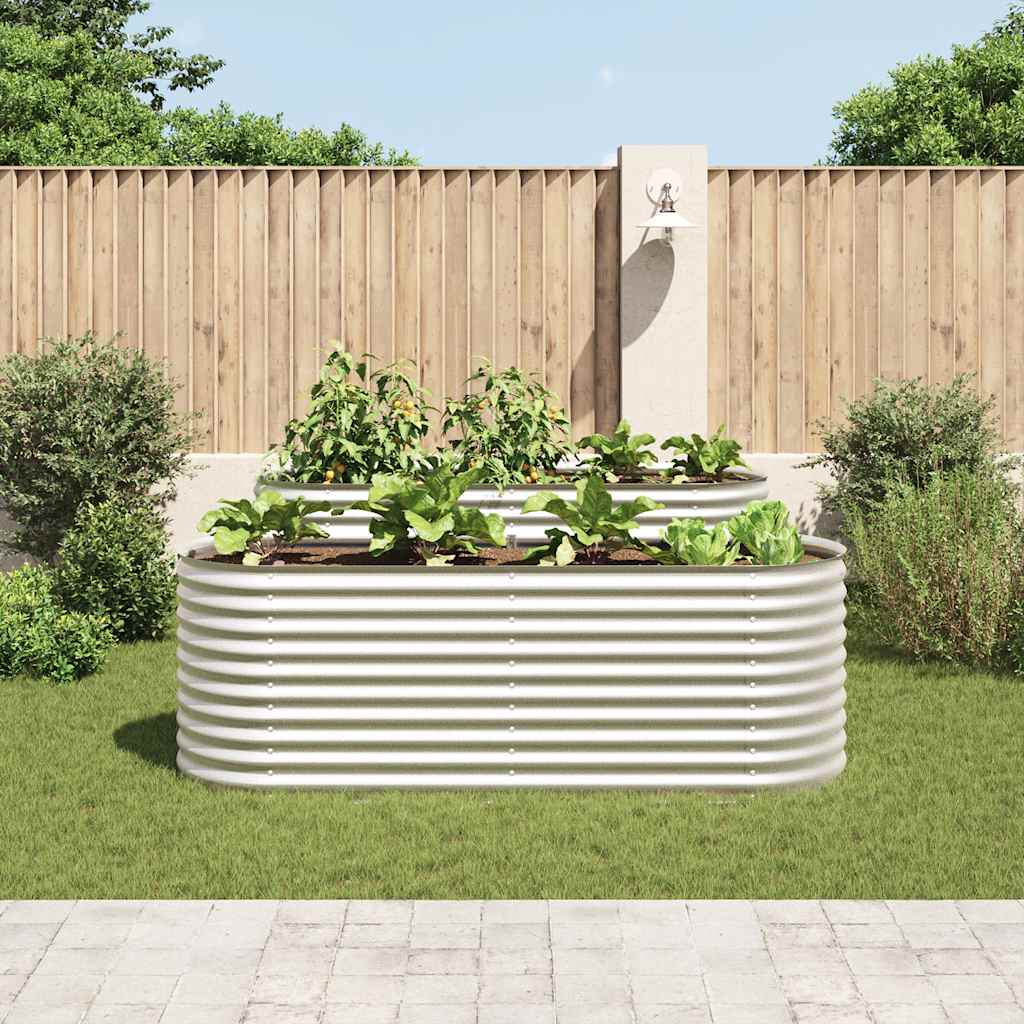 Garden Raised Bed | Silver | Galvanised steel | Large | Durable