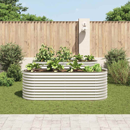 Garden Raised Bed | Silver | Galvanised steel | Large | Durable