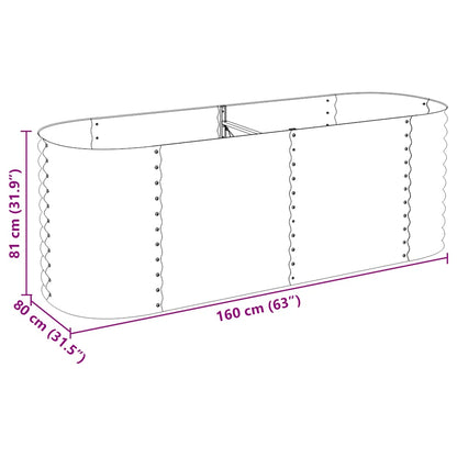 Garden Raised Bed | Silver | Galvanised steel | Large | Durable