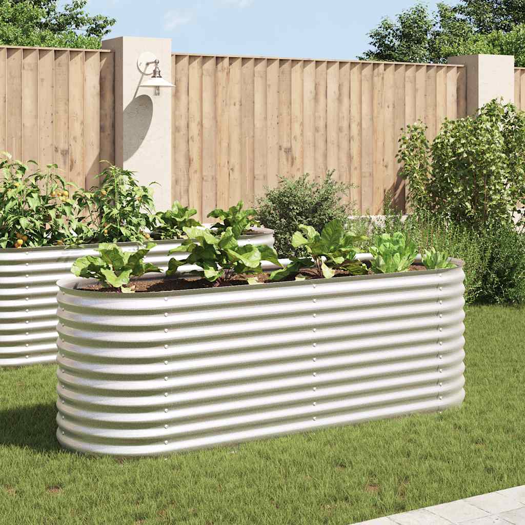 Garden Raised Bed | Silver | Galvanised steel | Large | Durable