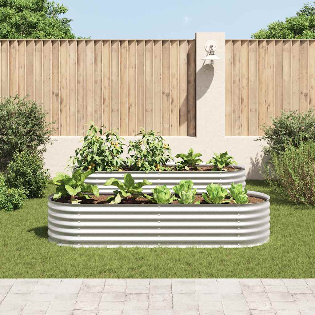 Garden Raised Bed | Silver | Galvanised Steel | Large | Durable