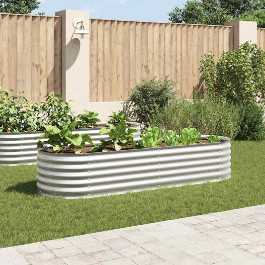 Garden Raised Bed | Silver | Galvanised Steel | Large | Durable