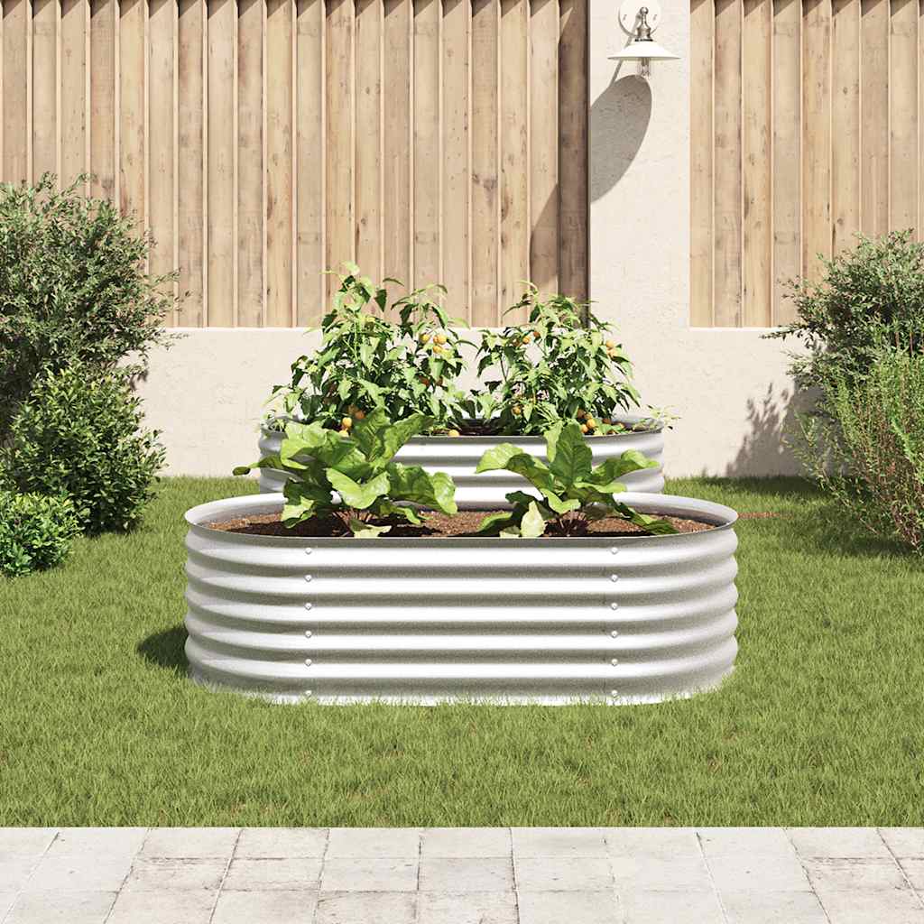 Garden Raised Bed | Silver | Galvanised steel | Large |  Durable