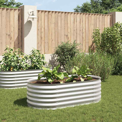 Garden Raised Bed | Silver | Galvanised steel | Large |  Durable