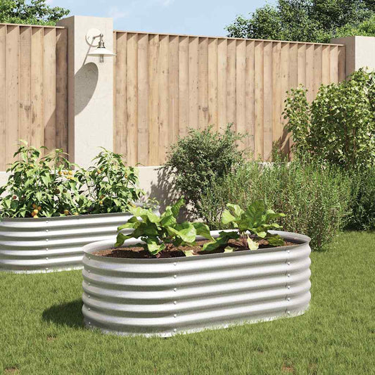 Garden Raised Bed | Silver | Galvanised steel | Large |  Durable