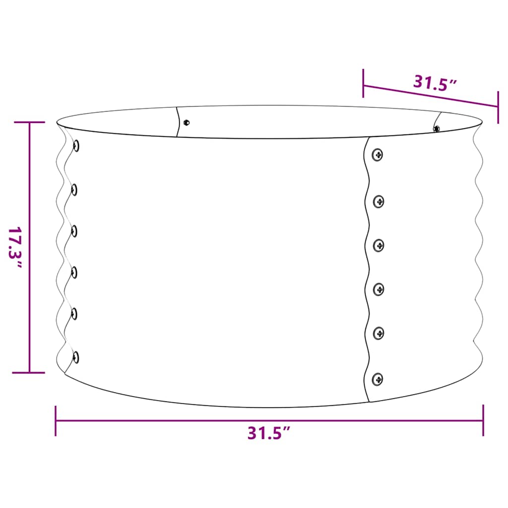 Garden Raised Bed | Silver | Galvanized steel