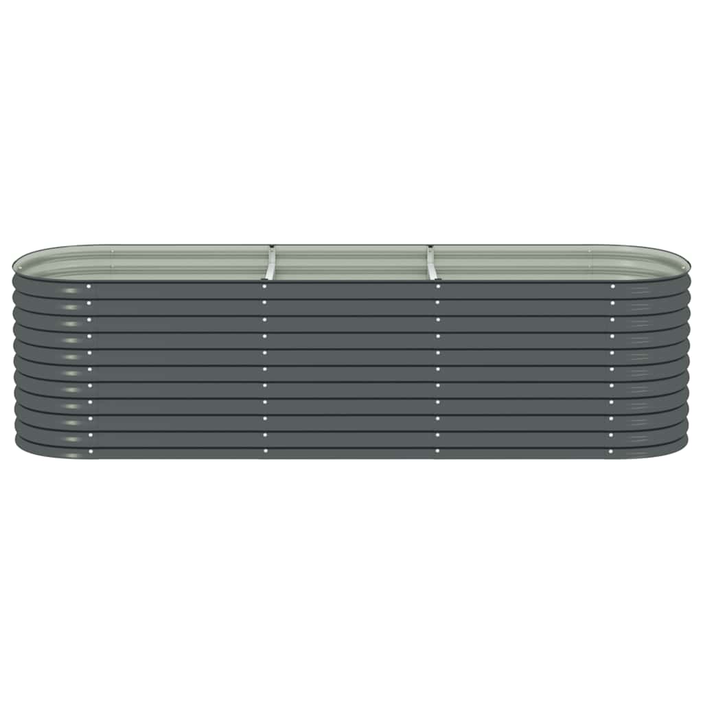 Garden Raised Bed | Grey | Galvanised Steel | 320x80x81 cm