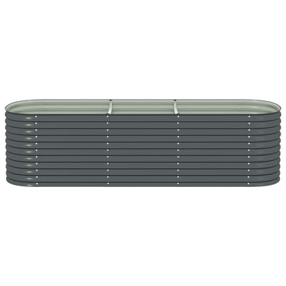 Garden Raised Bed | Grey | Galvanised Steel | 320x80x81 cm