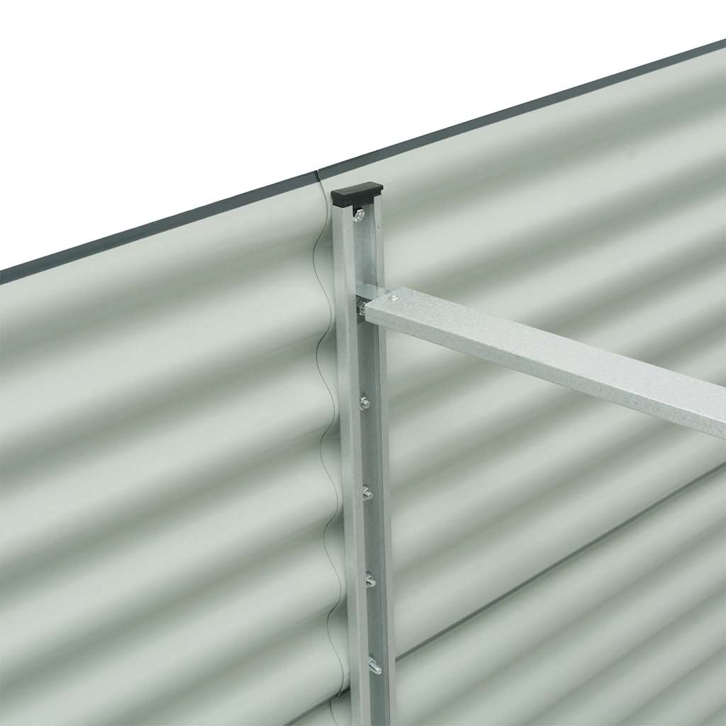 Garden Raised Bed | Grey | Galvanised Steel | 320x80x81 cm