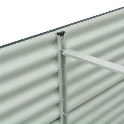 Garden Raised Bed | Grey | Galvanised Steel | 320x80x81 cm