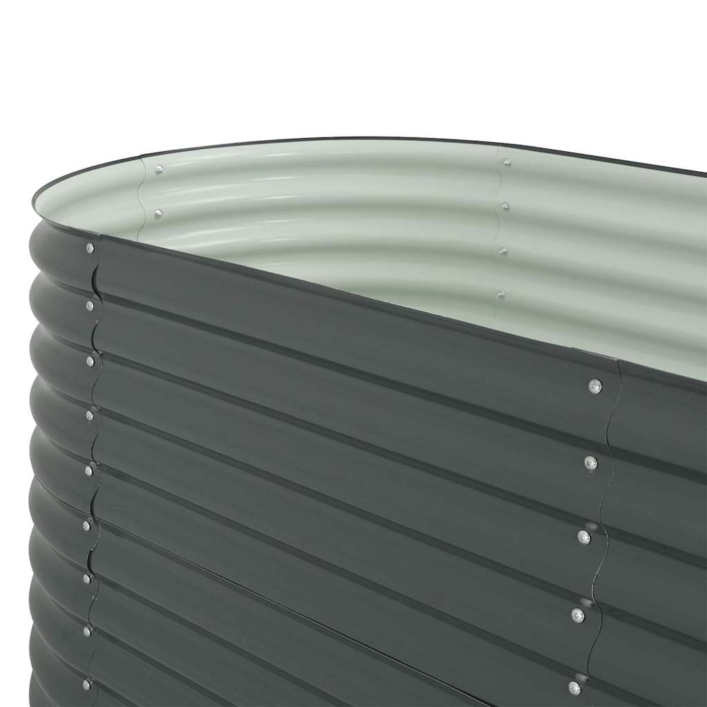 Garden Raised Bed | Grey | Galvanised Steel | 320x80x81 cm
