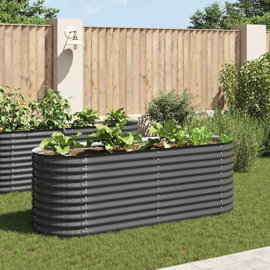 Garden Raised Bed | Grey | Galvanised Steel | Large | Durable