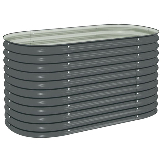 Garden Raised Bed | Grey | Galvanised Steel | 160x80x81 cm | Durable