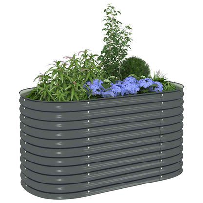 Garden Raised Bed | Grey | Galvanised Steel | 160x80x81 cm | Durable