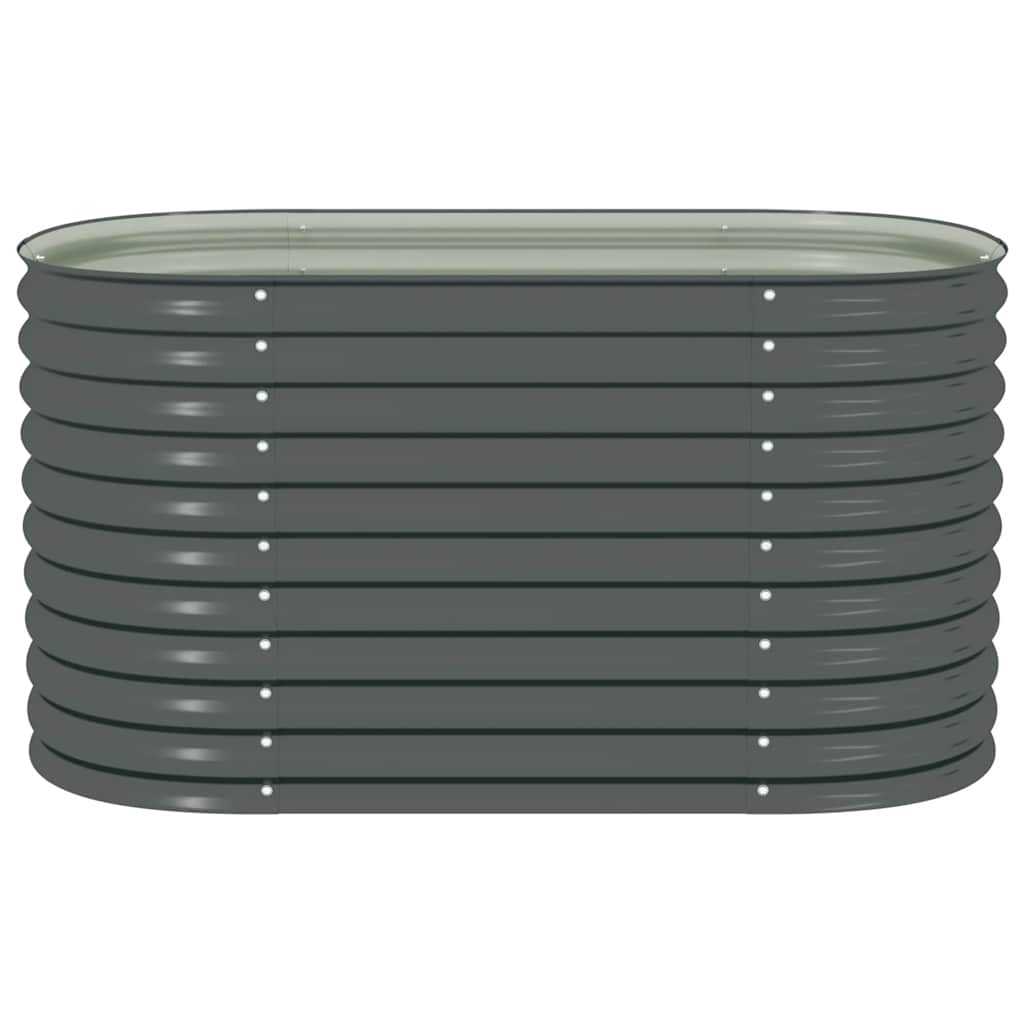 Garden Raised Bed | Grey | Galvanised Steel | 160x80x81 cm | Durable