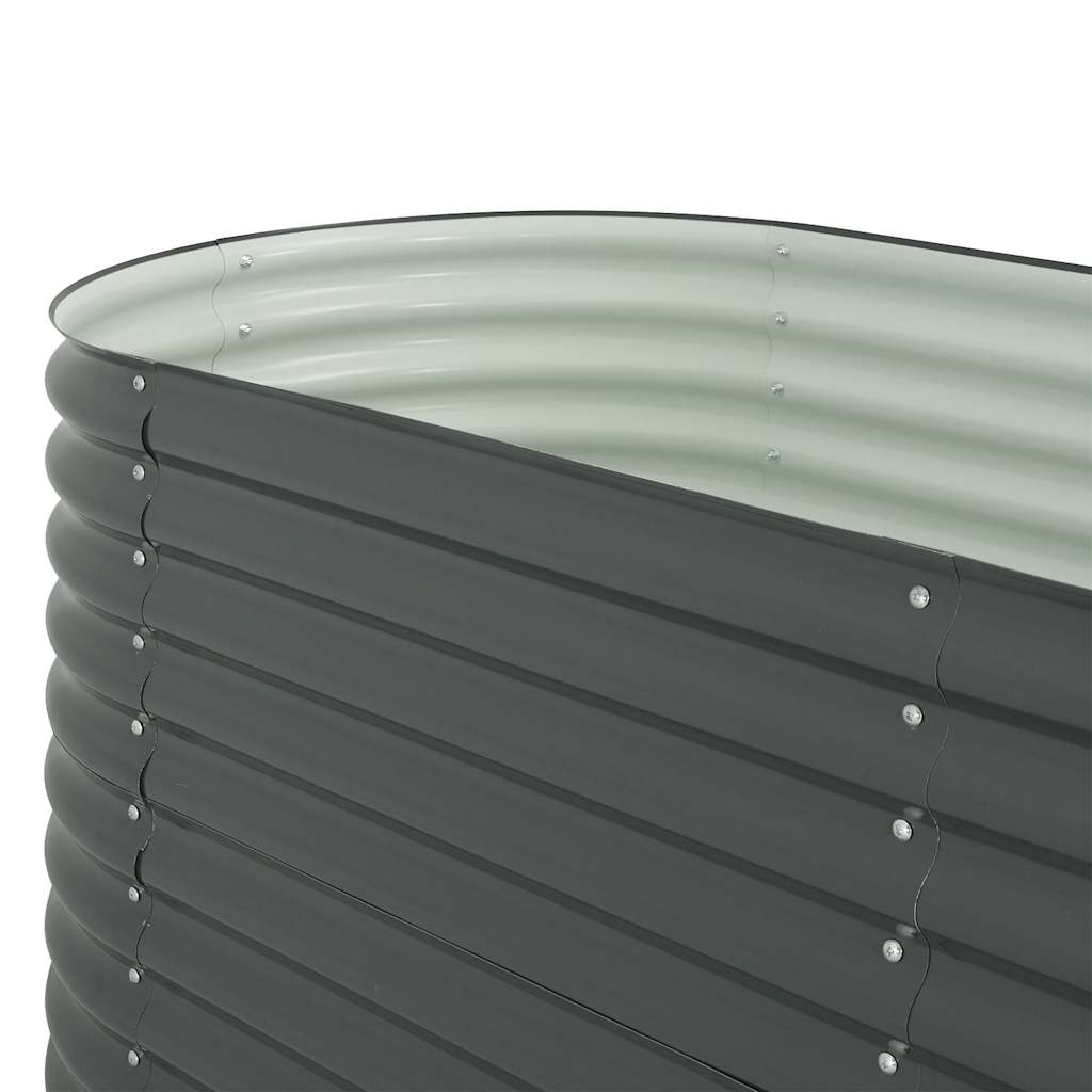 Garden Raised Bed | Grey | Galvanised Steel | 160x80x81 cm | Durable
