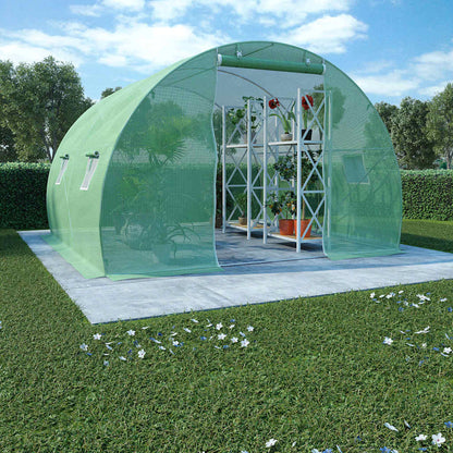 Greenhouse | Green | PE mesh fabric, galvanised steel | Large