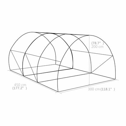 Greenhouse | Green | Polyethylene mesh fabric and galvanised steel