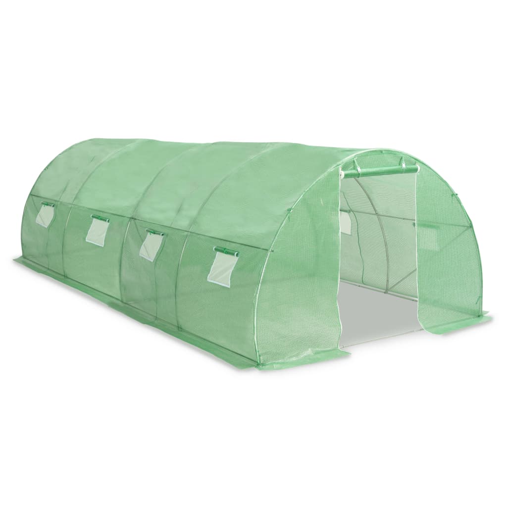 Greenhouse | Green | PE (polyethylene) mesh fabric, Galvanised steel