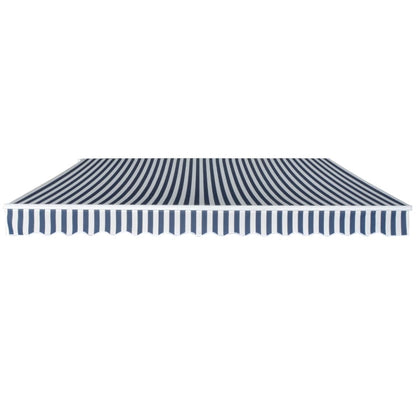 Folding Awning Manual Operated 400 cm Blue/White