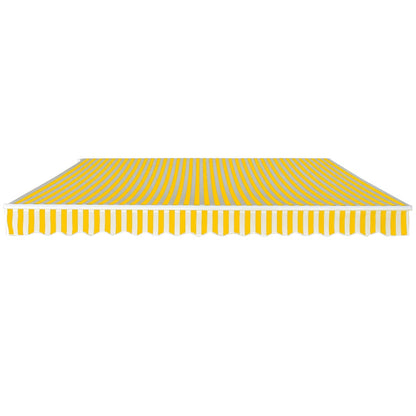 Folding Awning Manual Operated 400 cm Yellow/White