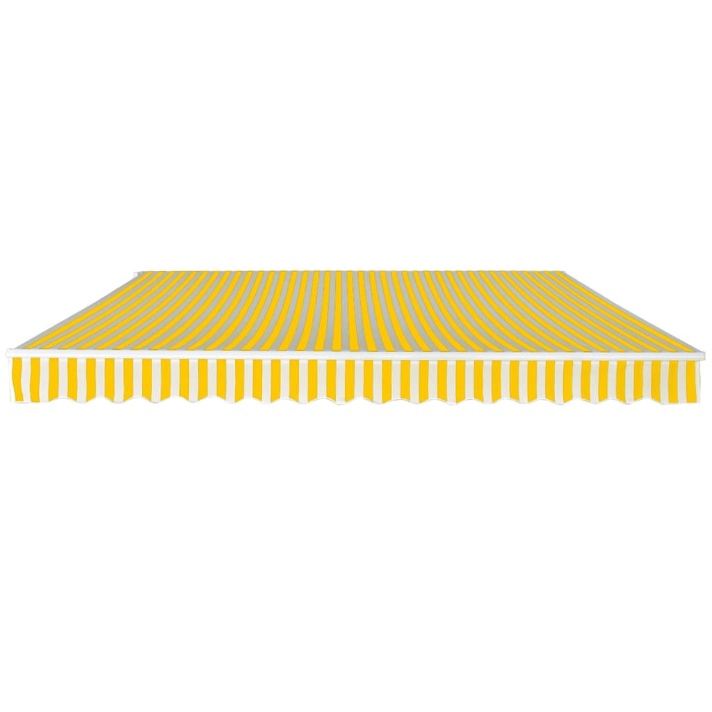 Folding Awning Manual Operated 400 cm Yellow/White