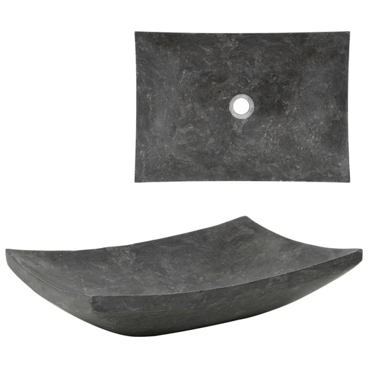 Sink 50x35x12 cm Marble Black