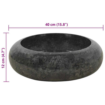 Sink 40x12 cm Marble Black
