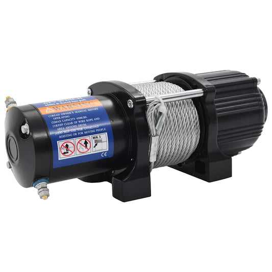 210447 vidaXL Electric Winch 12 V 4500 lbs 2040 kg with Remote Control