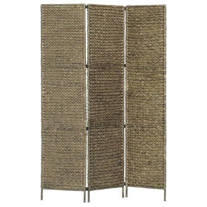 3-Panel Room Divider Brown 116x160 cm Water Hyacinth
