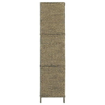 3-Panel Room Divider Brown 116x160 cm Water Hyacinth