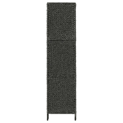 4-Panel Room Divider Black 154x160 cm Water Hyacinth