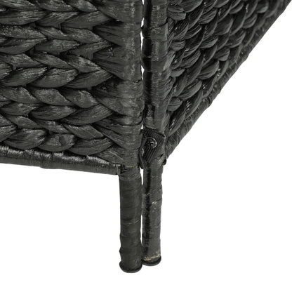 5-Panel Room Divider Black 193x160 cm Water Hyacinth