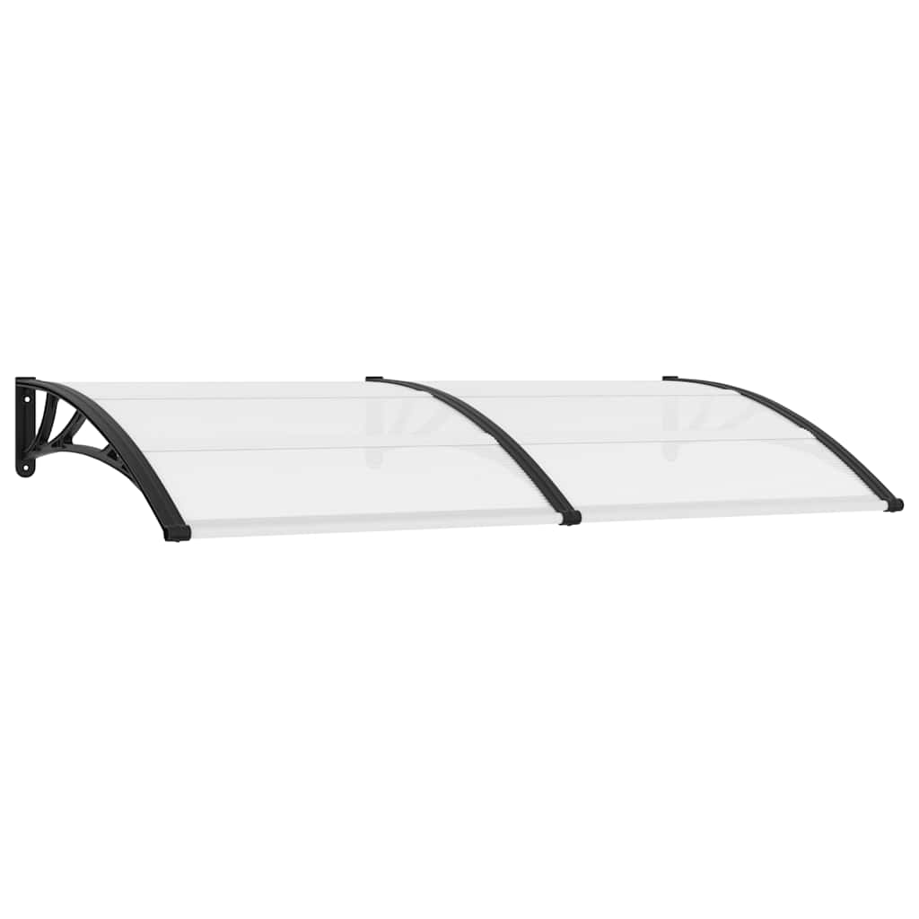 Door Canopy | Black brackets, transparent sheets
