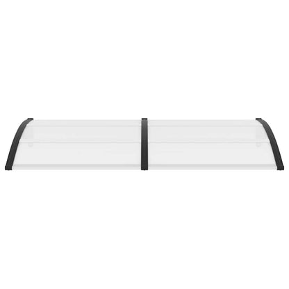 Door Canopy | Black brackets, transparent sheets