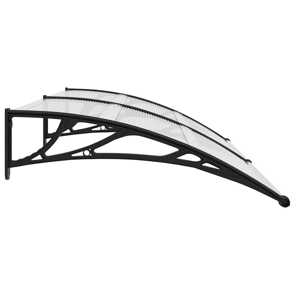 Door Canopy | Black brackets, transparent sheets