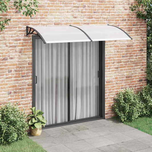 Door Canopy | Black brackets, transparent sheets