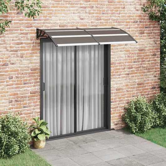 Door Canopy | Black | Polycarbonate | 200x100cm |  Durable  | Door Canopy