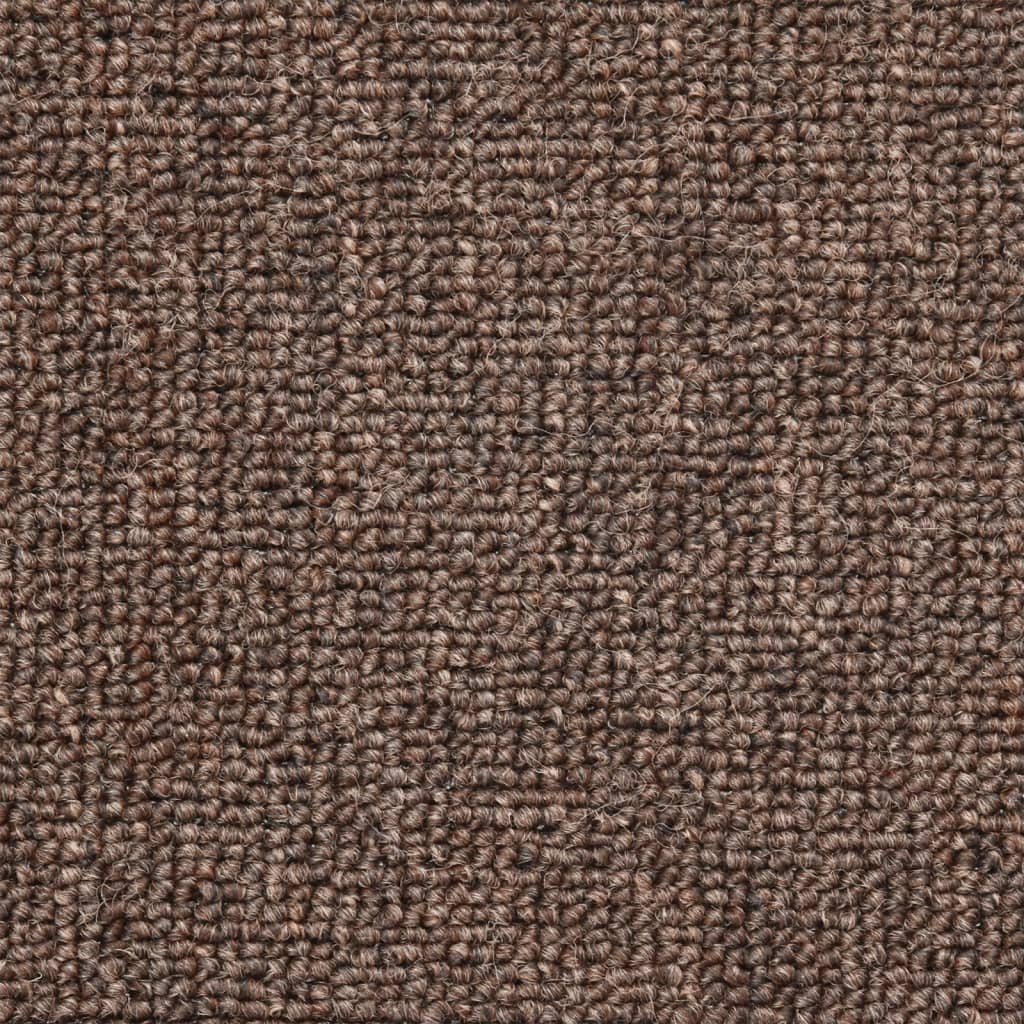 Stair Mats 15 pcs 56x17x3 cm Coffee Brown Half Round