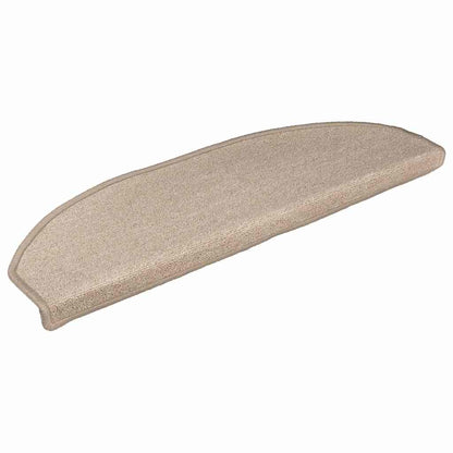 Stair Mats 15 pcs 56x17x3 cm Taupe Half Round