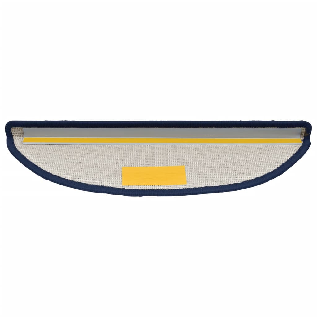 Stair Mats 15 pcs 56x17x3 cm Blue Half Round