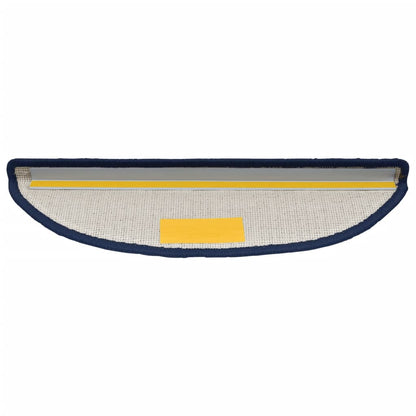 Stair Mats 15 pcs 56x17x3 cm Blue Half Round